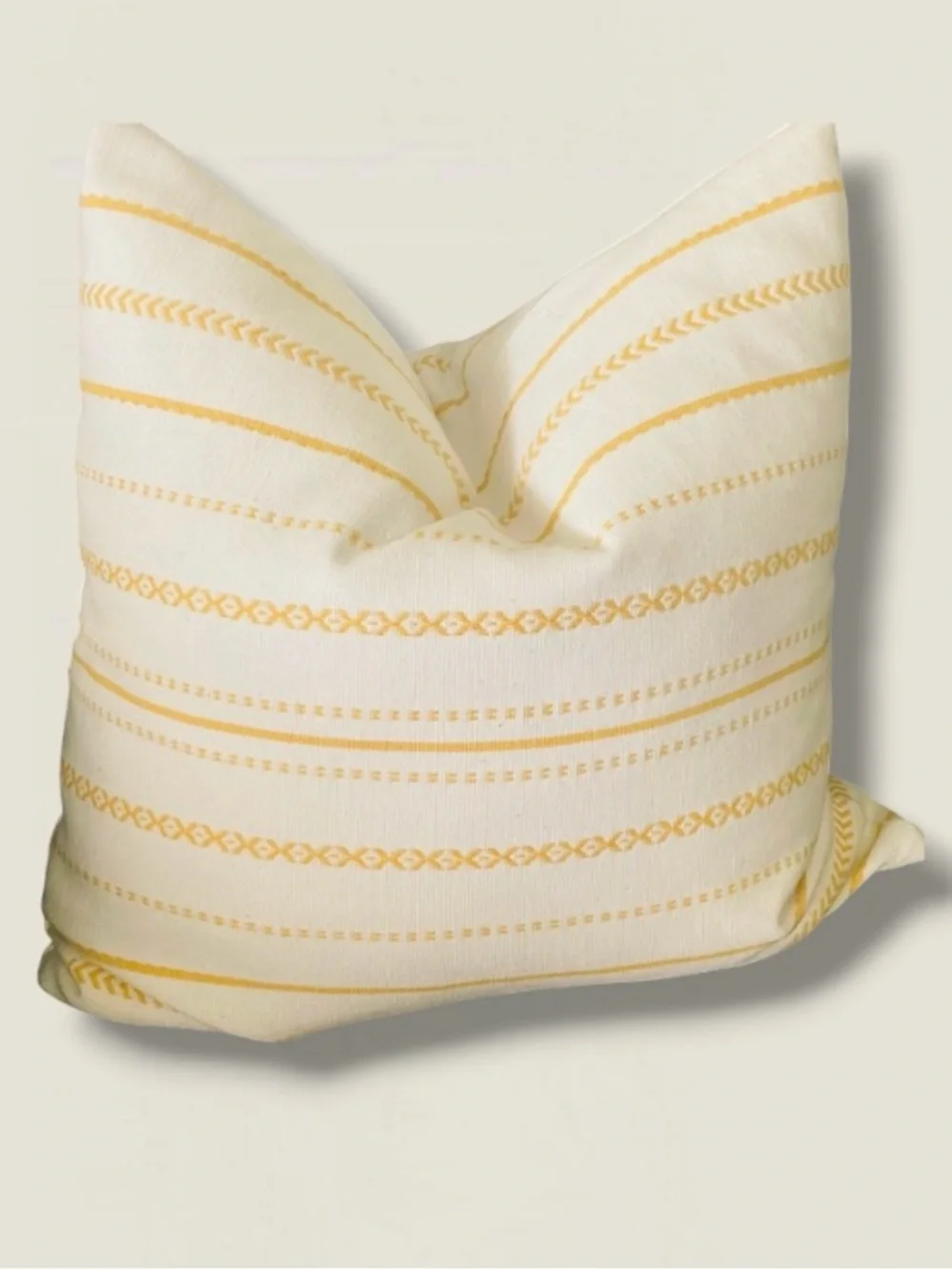 DEVI DESIGNS NAMBIA WHITE OCHRE ACCENT PILLOW INSERT WATERFOWL FEATHERS 23x23